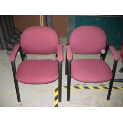 Red And Black Side Guest Reception  Chair
